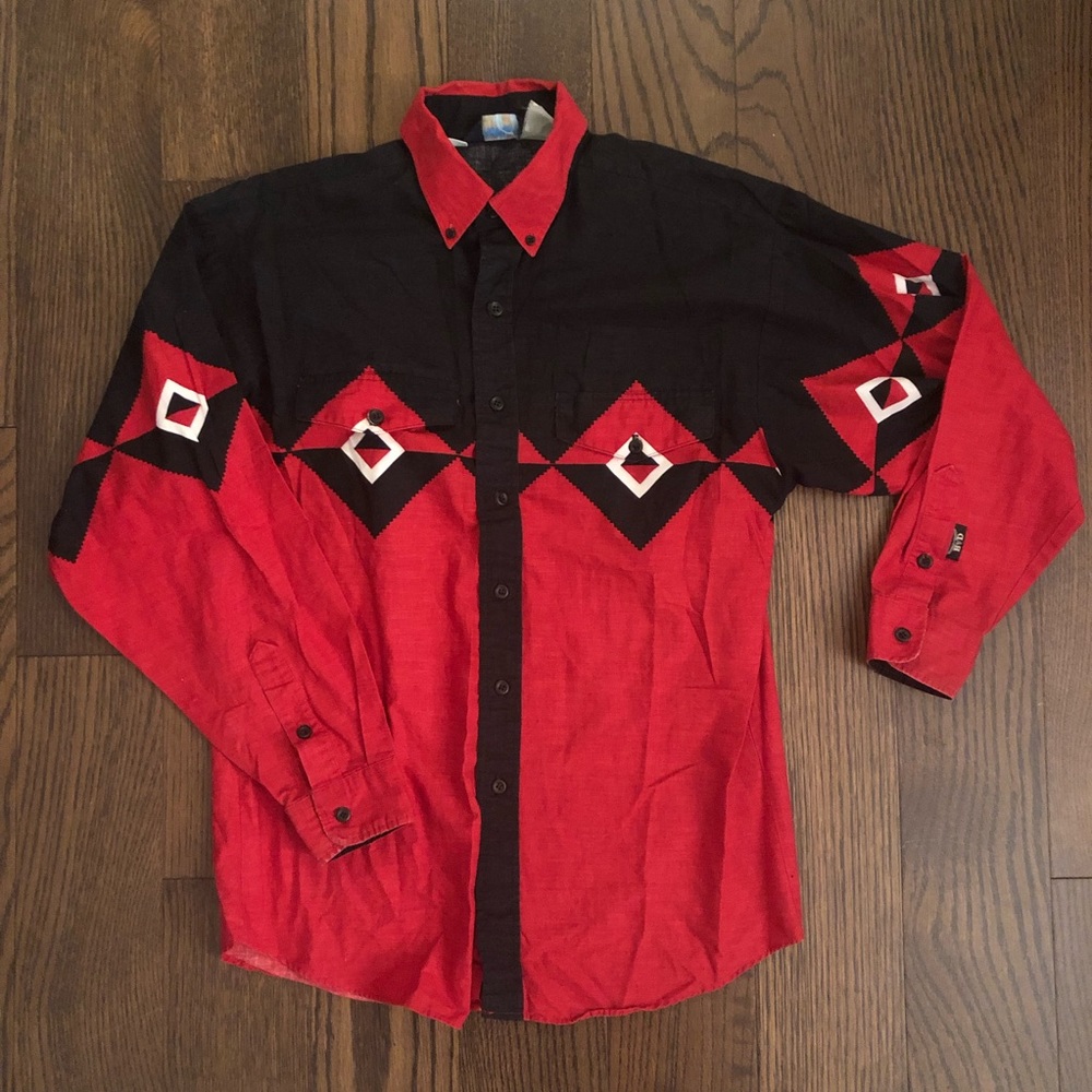 VTG TRIBAL BUTTON UP SHIRT
